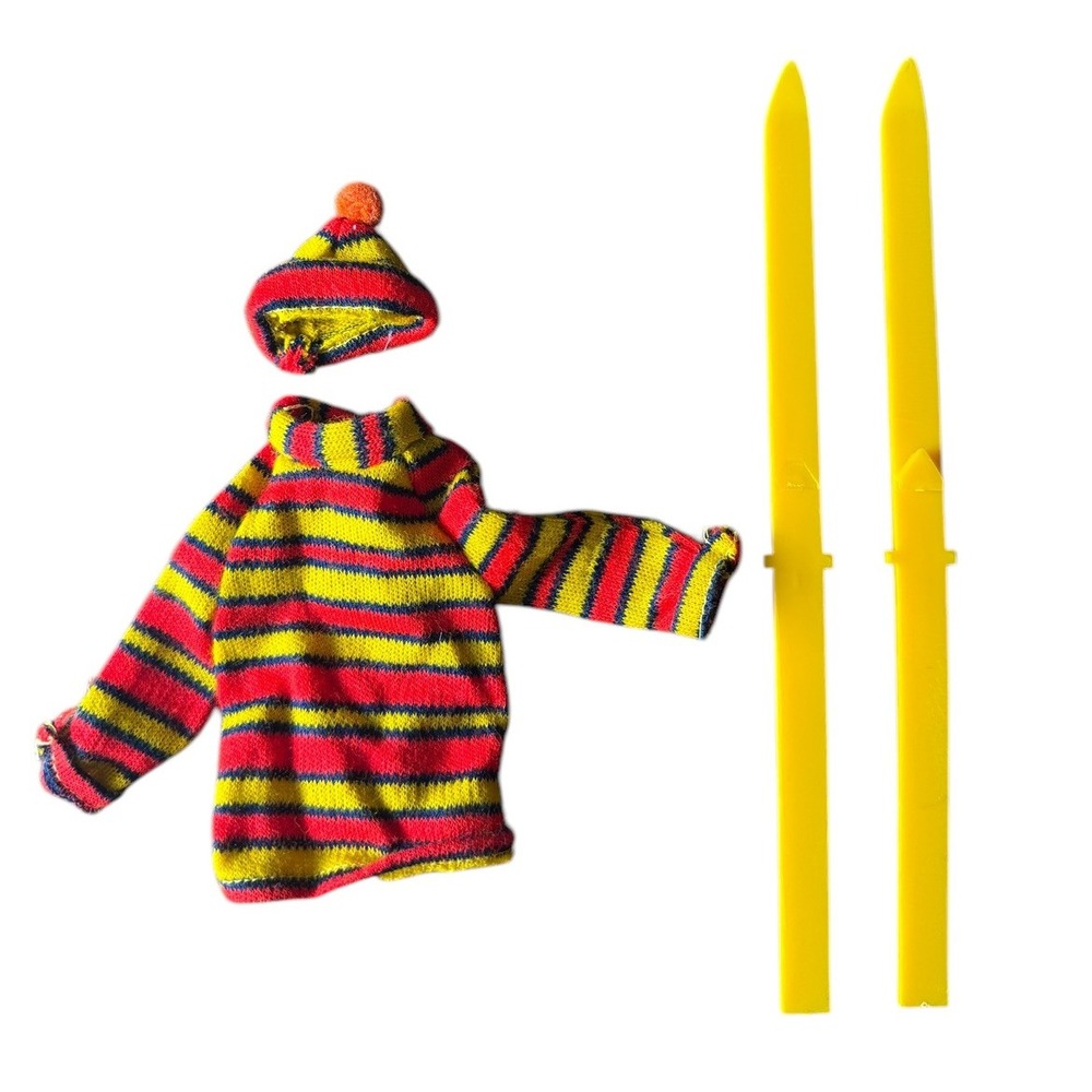 1971 Vintage Original  Ken #1438 The Skiing Scene Yellow